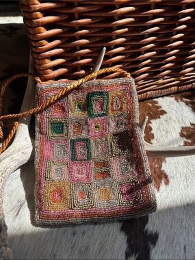 Handcrafted Beaded Crossbody Bag — Multicolor